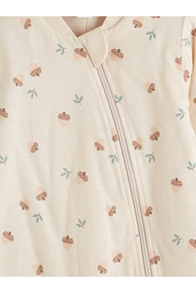 LC Waikiki Two Mt Shop Quality Lcw Baby Beige 2.5 Tog Oval Collar Long Sleeve Baby Girl Jumpsuit
