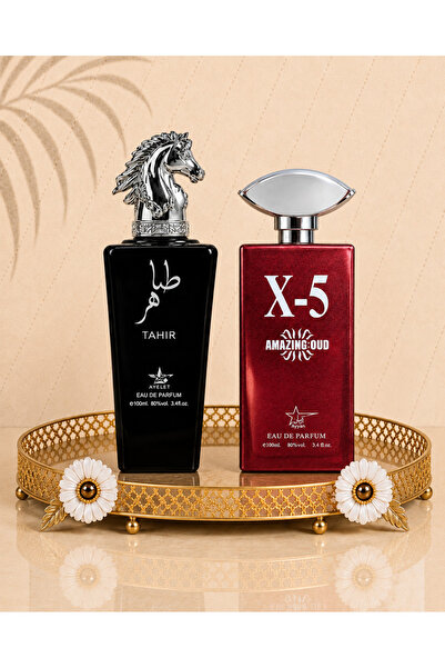 Ayelet Set of 2 Oriental Men's Perfumes - Tahir Silver + X5 Amazing Oud
