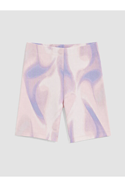 LC Waikiki Lcw Kids Mixed Tie-Dye Patterned Girls' Leggings with Nevavm Diffe...