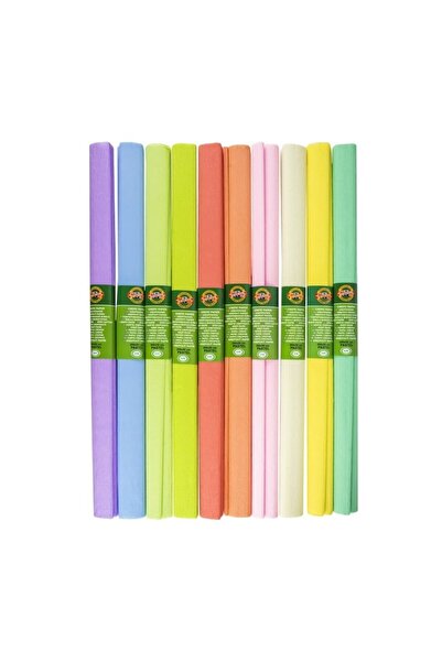 Koh-i Noor Set 3 x Hartie Creponata, 50 x 200 cm, 10 Culori, Pastel