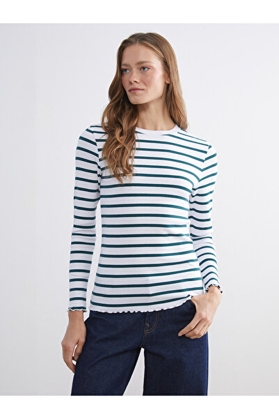 LC Waikiki Crew Neck Striped T-Shirt for Women