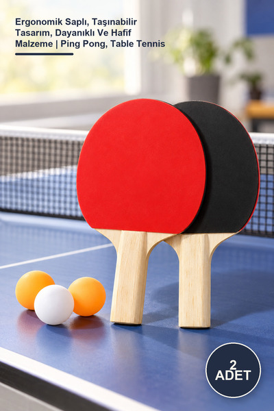 Yenilig 2 Adet Masa Tenisi Raketi Seti – Ergonomik Saplı, Taşınabilir Tasarım, Dayanıklı Ve Hafif Malzeme | Ping Pong, Table Tennis