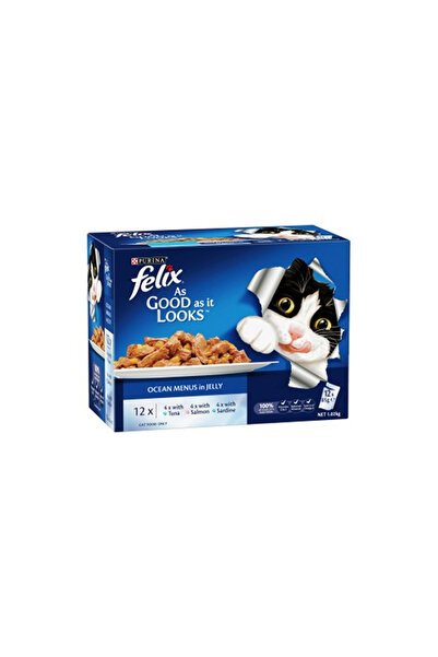 Purina One Purina Felix As Good As It Looks Wet Cat Food with Seafood in Jelly