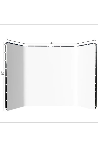 SH 2.4x4M Photography Backdrop Stand with 2.35x3.6M Screen Backdrop, 4 Color ...