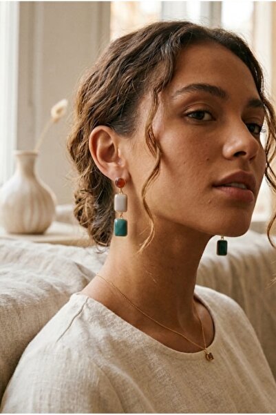 Lunarie Xuping Green Emerald Mini Stone Dangle Earrings - Elegant Non-Tarnish...