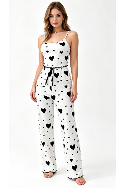 N.zone Women's Stylish Heart & Dot Print Pajamas Set Comfortable Soft Polyest...
