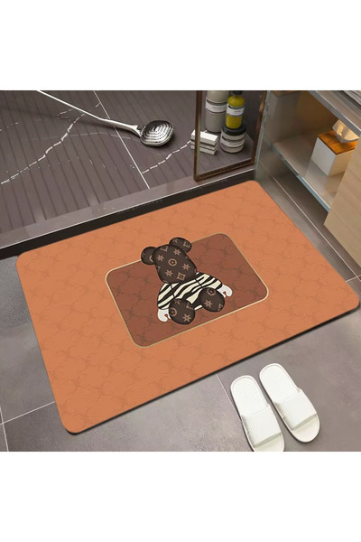 Matto home Cool Bear Dekoratif Paspas | Su Emici, Kaymaz Kauçuk Taban | Banyo...