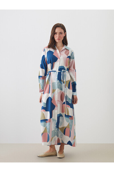 LC Waikiki Patterned Shirt Dress