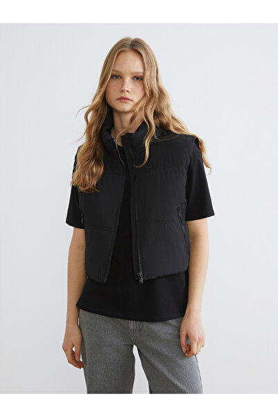 LC Waikiki Stand Collar Women's Quilted Vest