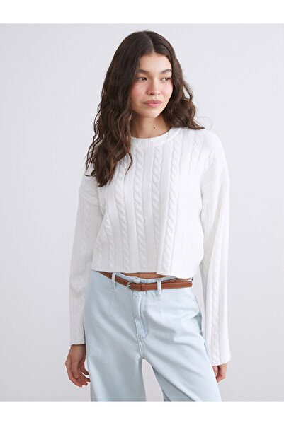 LC Waikiki Self Patterned Oversize Women's Knitwear Sweater