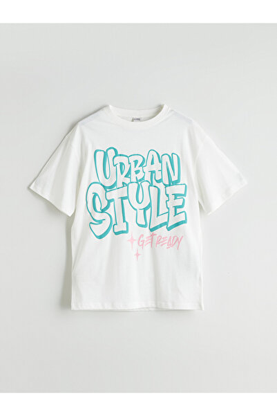 LC Waikiki Crew Neck Printed Girls T-Shirt