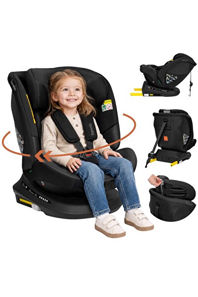 Lionelo Bastiaan i-Size Plus Black Carbon Car Seat, 360° swivel for children ...