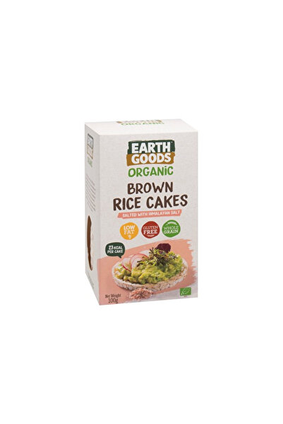 Earth Goods Organic Low Fat Wholegrain Brown Rice Cakes with Himalayan Salt -...