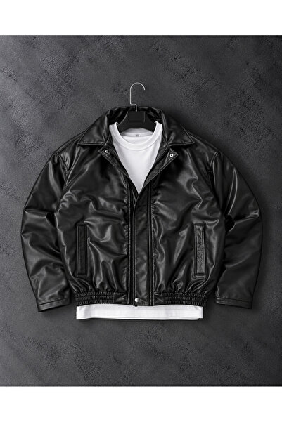 tetramoda Oversize Deri Bomber Ceket