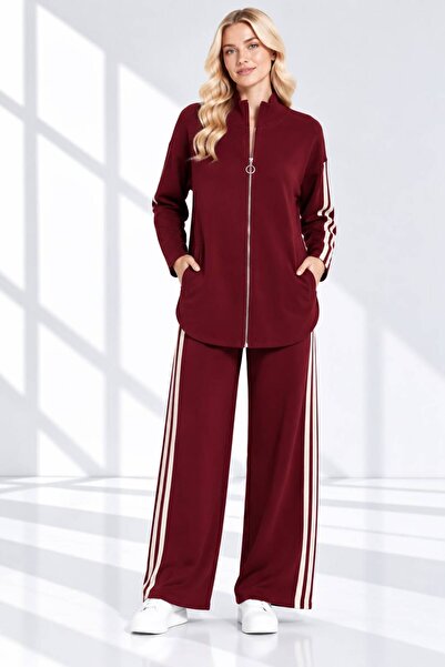 MAY MARA Women's 2-Piece Knitwear Set with Sleeve Stripes