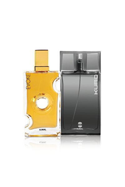 Ajmal His & Hers Luxury Fragrance Duo – Kuro EDP 90ml for Men & Evoke EDP 75m...