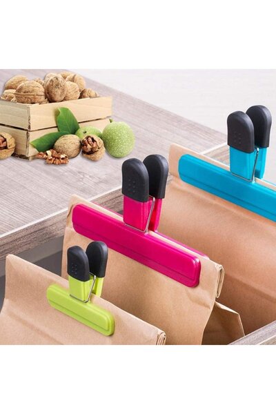 Noonedibs Clipsuri pentru pungi de snackuri – set 9 bucati, 2 marimi, inchide...