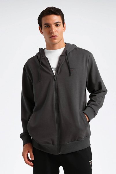 Reebok Fermuarlı Sweatshirt Erkek Gri NIKI FZ