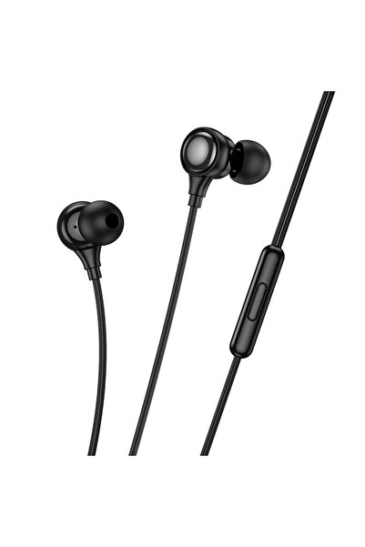 Hoco Ενσύρματα ακουστικά M 116, Ενδοωτικά, USB-C, Μικρόφωνο - Μαύρο