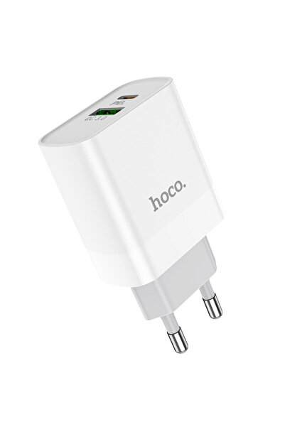 Hoco Φορτιστής δικτύου C 80 A, 20 W, 5 V, 3.1 A, 1 x USB-C, 1 x USB-A, PD, QC...