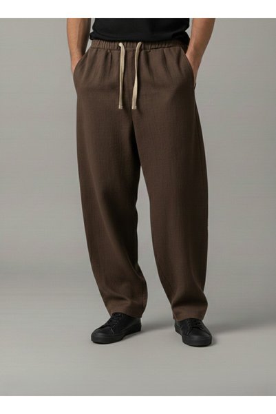 WKM Men's Flam Ham Linen Baggy Jogger Pants