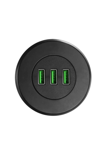 Temiz Pazar 6028 USB 3 Port Hub Masaüstü Gömme Çoklayıcı Çoğaltıcı Kablolu Şarj