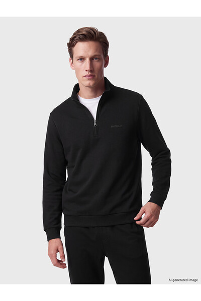 LC Waikiki Esvab • Modern & Distinctive Stand Collar Men's Thick Sweatshirt