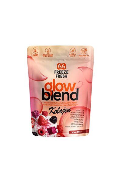 Pol's Freeze Fresh Glow Blend 100 g, Dondurularak Kurutulmuş Meyve Tozu, Kola...