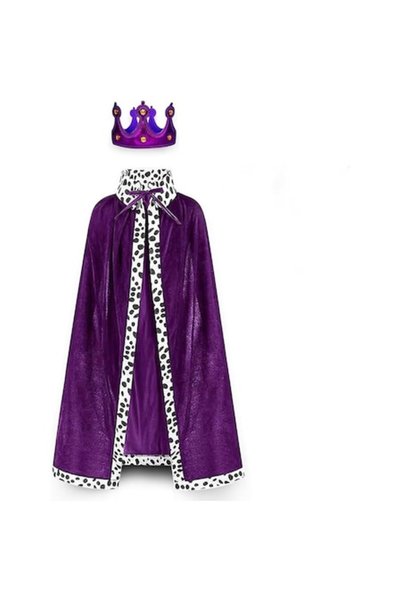Funny Party Shop Costum de joacă pentru copii, Prințul Mov, pelerină mov și c...