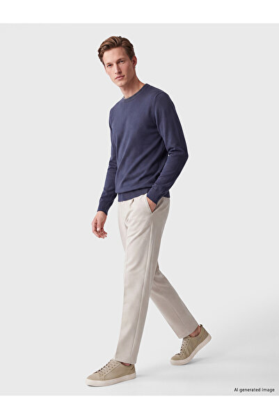 LC Waikiki Nevavm with Difference Southblue Beige Regular Fit Men's Pleated T...