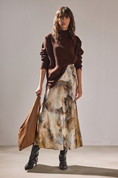 Touché Privé PATTERNED SATIN SKIRT