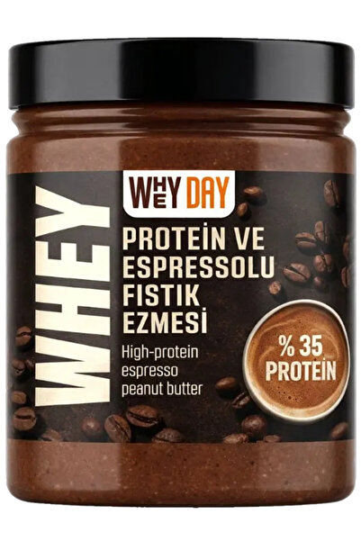 Whey Proteinli Espressolu Fıstık Ezmesi 300 g Şeker İlavesiz Yüksek Protein Espresso Aromalı