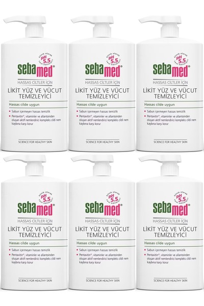 Sebamed Face and Body Cleansing Liquid 750 ml (Set of 6)