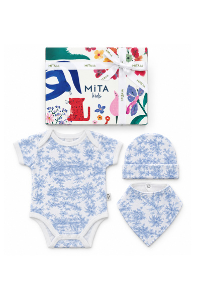 Mita Concept 100% Cotton Pink Triple Baby Set