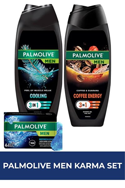 Palmolive Erkek Bakım Üçlüsü: Men Coffee Energy 500 ml + Men Muscle Cool 500 ...