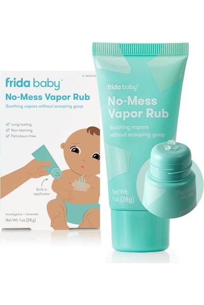 FridaBaby Frida Baby No-Mess Vapor Rub for Chest, Neck, Back + Feet, Petroleu...