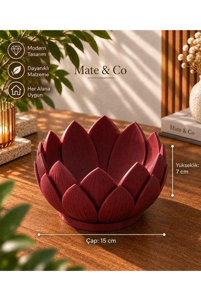 Mate&Co Yaprak Model Dekoratif Obje Kasesi Konsol ve Sehpa Aksesuarı 15*7cm