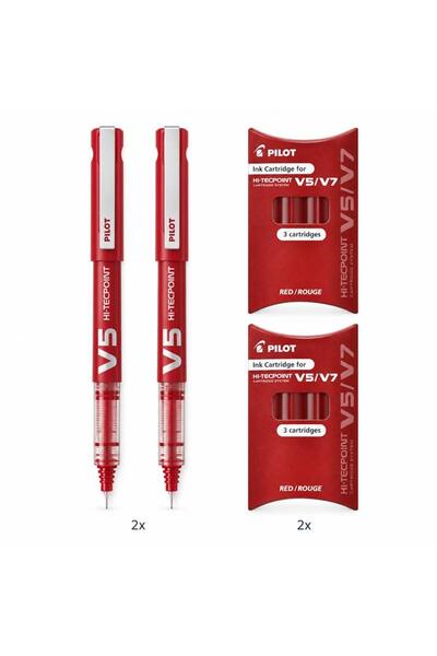 Pilot Set de 2 role V5 Hi-Techpoint și 2 seturi de rezerve roșii