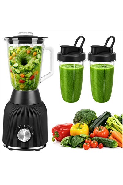 zola Blender multifunctional, 1200 W, vas sticla, 2 recipiente portabile, zdr...