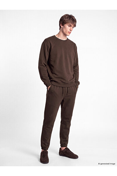 LC Waikiki Xside Brown Regular Fit Men's Jogger Pants with Nevavm Difference