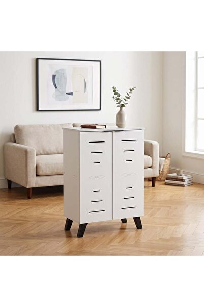 Kreslo Modern Wood Planer with 2 Doors - White Color