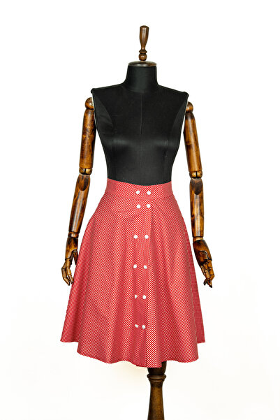 Sihirli Düğmeler Vintage Flared Skirt