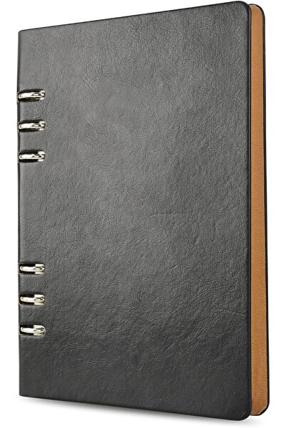 SIMDAO A5 Notebook, PU Leather Cover Notebook, 6 Holes Refillable Notebook, H...