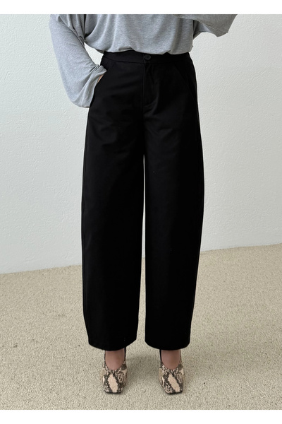MODA AKSA 3973 PAMUKLU GABARDİN BAREEL SİYAH