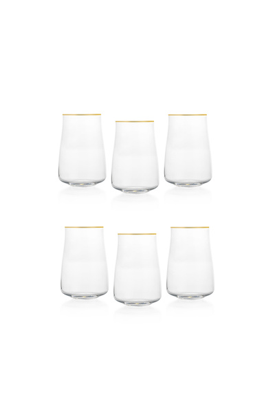 Schafer Alex Meşrubat Bardağı 400 ML 6 Parça-Altın