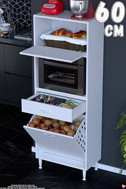 Modilayn Harry 60 cm Fırın Dolabı Sepetli Çekmeceli 1 Kapak Mini Midi Mutfak ...