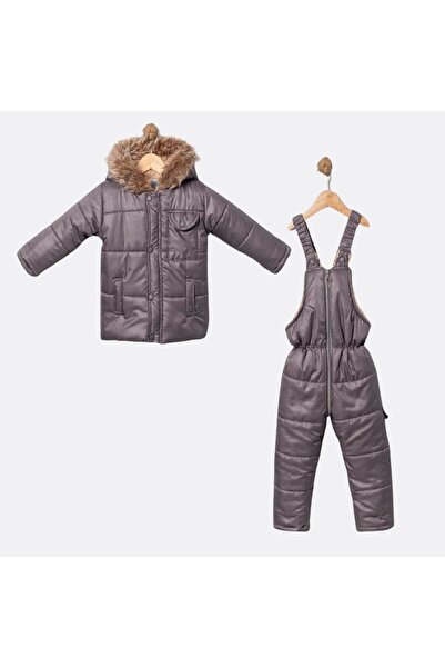 coppa kids Bebek Çocuk Kışlık Kayak Takım ,Mont ve Bahçıvan Tulum Takım Kürkl...