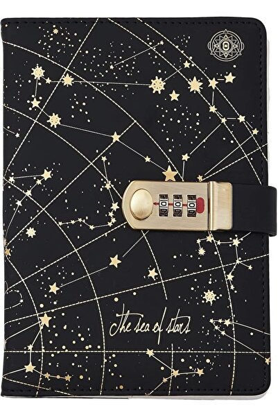 TERRIFI Notebook with Lock,A5 Travel Journal with Lock,PU Leather Password No...