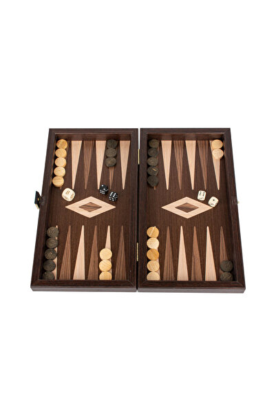 Manopoulos Set compact 3-în-1 Șah, Table, Dame Wenge 30x17