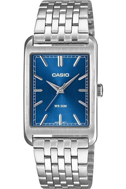 Casio MTP-B215D-2AVER Ανδρικό Ρολόι Χαλαζία Ασημί